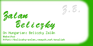 zalan beliczky business card